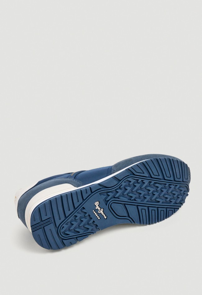Zapatillas Pepe Jeans pms400037 de hombre en piel y ante con estilo running urbano
