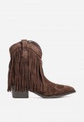 Botines cowboy de mujer Niko Amore 20191 moka con flecos