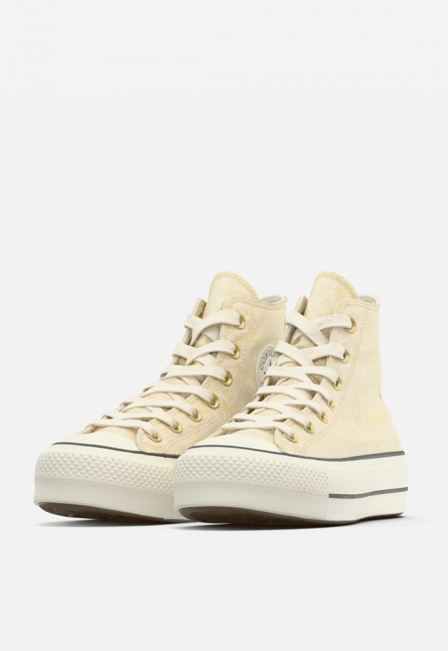 Converse Chuck Taylor All Star Lift de mujer – plataforma alta en golden view con estilo premium