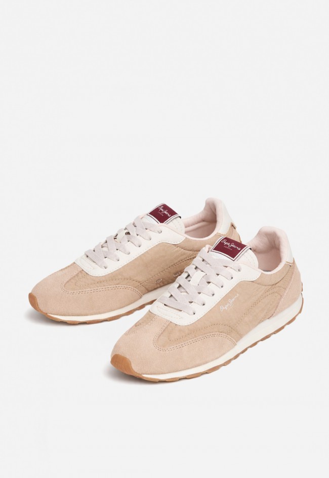 Zapatillas retro Pepe Jeans Jane Subtle beige con estilo casual atemporal
