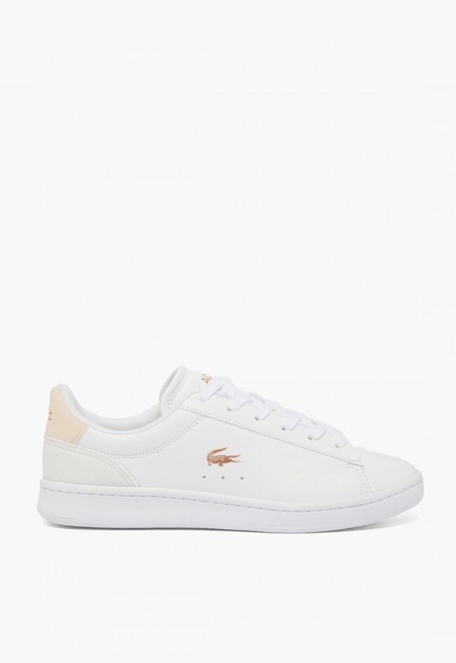 Lacoste Carnaby Set Junior Blush mujer – zapatillas blancas con detalles oro rosa