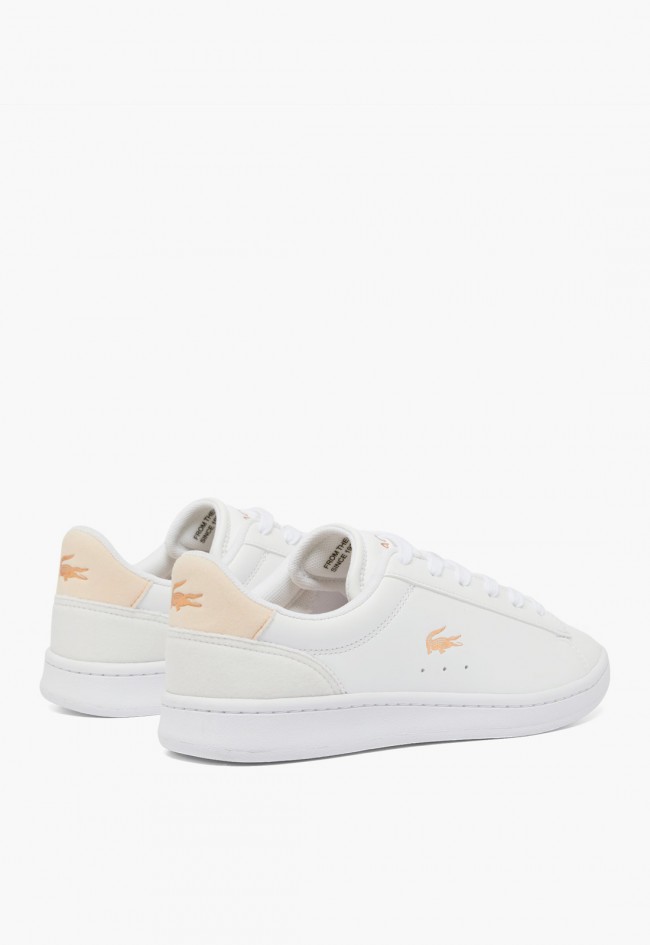 Lacoste Carnaby Set Junior Blush mujer – zapatillas blancas con detalles oro rosa