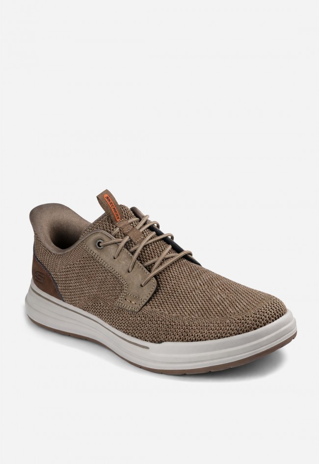 Zapatillas de hombre Skechers Slip-Ins Relaxed Fit Sterling taupe – manos libres y confort premium