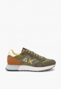 SUN68 Jaki 2.0 Solid kaki Hombre – Sneaker Urbana en Tonos Naturales con Contraste