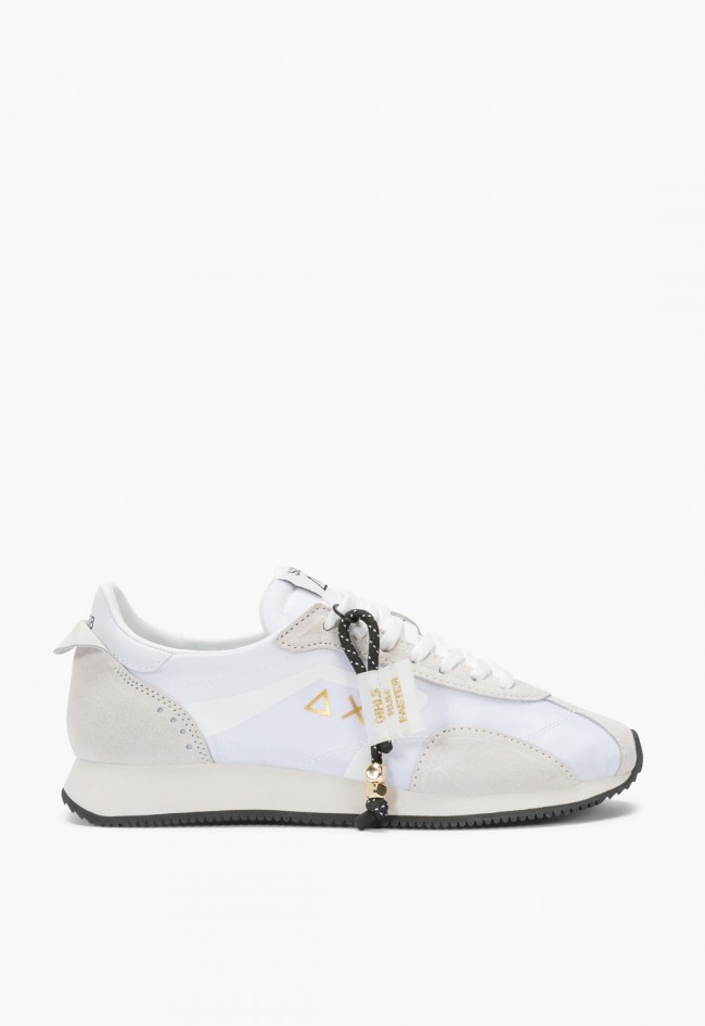 SUN68 Easy Runner Woman Mujer – Sneaker Blanca Premium con Toque Chic Deportivo