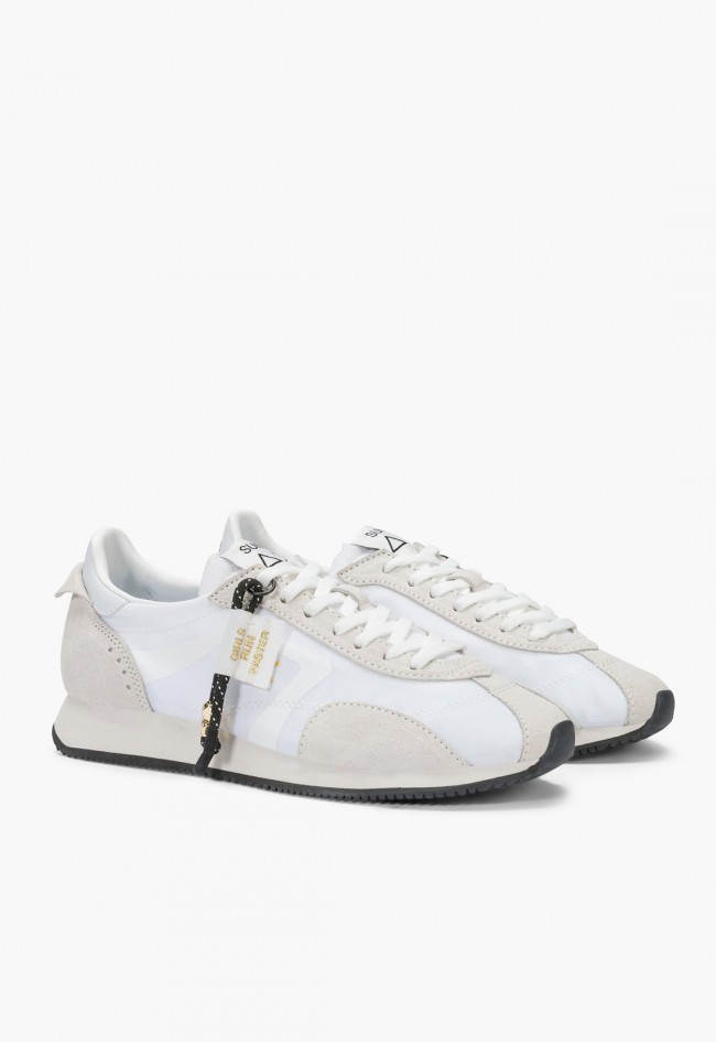 SUN68 Easy Runner Woman Mujer – Sneaker Blanca Premium con Toque Chic Deportivo