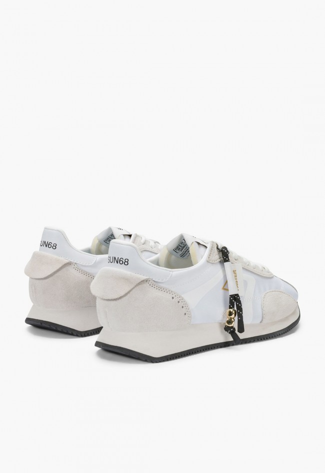 SUN68 Easy Runner Woman Mujer – Sneaker Blanca Premium con Toque Chic Deportivo