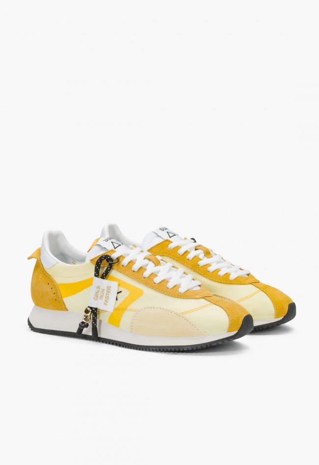 SUN68 Easy Runner Woman Mujer – Sneaker Amarilla con Energía y Estilo Deportivo Chic