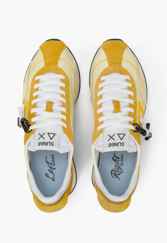 SUN68 Easy Runner Woman Mujer – Sneaker Amarilla con Energía y Estilo Deportivo Chic