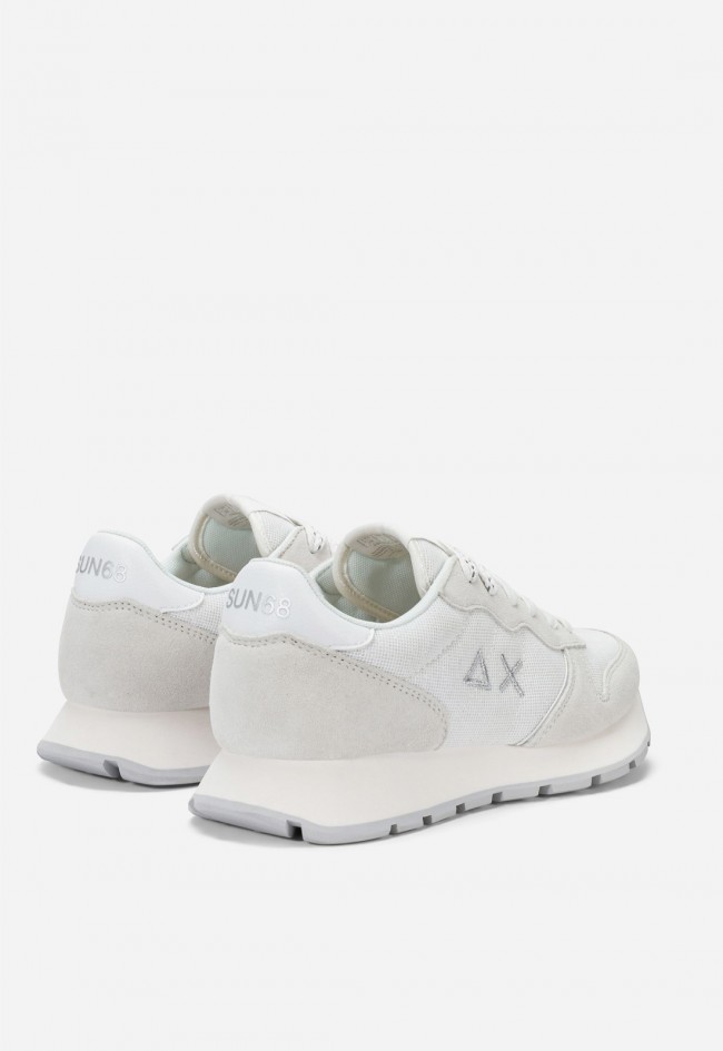Zapatillas SUN68 Ally glitter blancas – brillo sutil y estilo urbano femenino