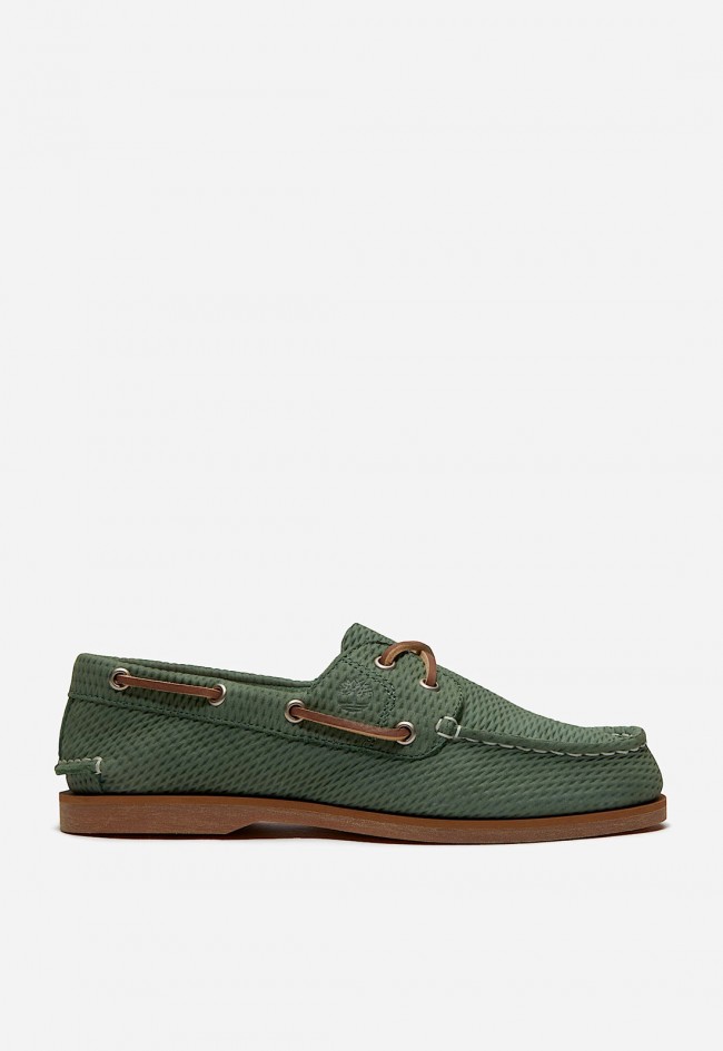 Zapato Náutico Timberland mujer verde – cuero premium y estilo marinero atemporal