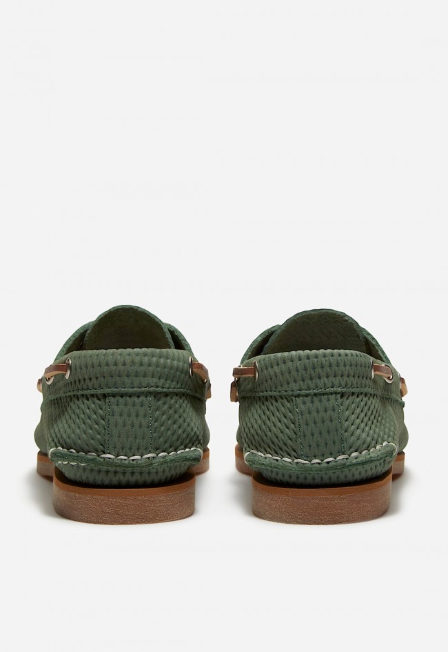 Zapato Náutico Timberland mujer verde – cuero premium y estilo marinero atemporal
