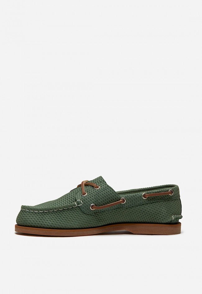 Zapato Náutico Timberland mujer verde – cuero premium y estilo marinero atemporal