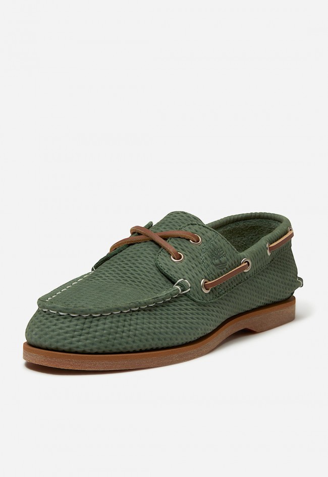 Zapato Náutico Timberland mujer verde – cuero premium y estilo marinero atemporal