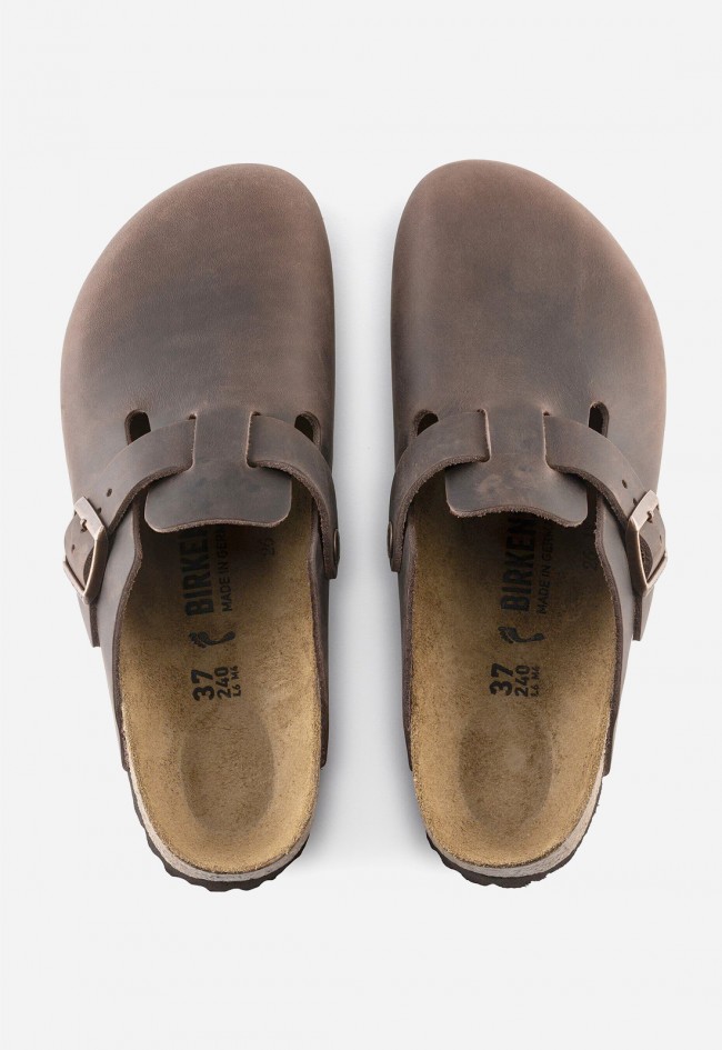 Zueco Birkenstock Boston Hombre en Piel Engrasada – Icono Casual con Confort Anatómico
