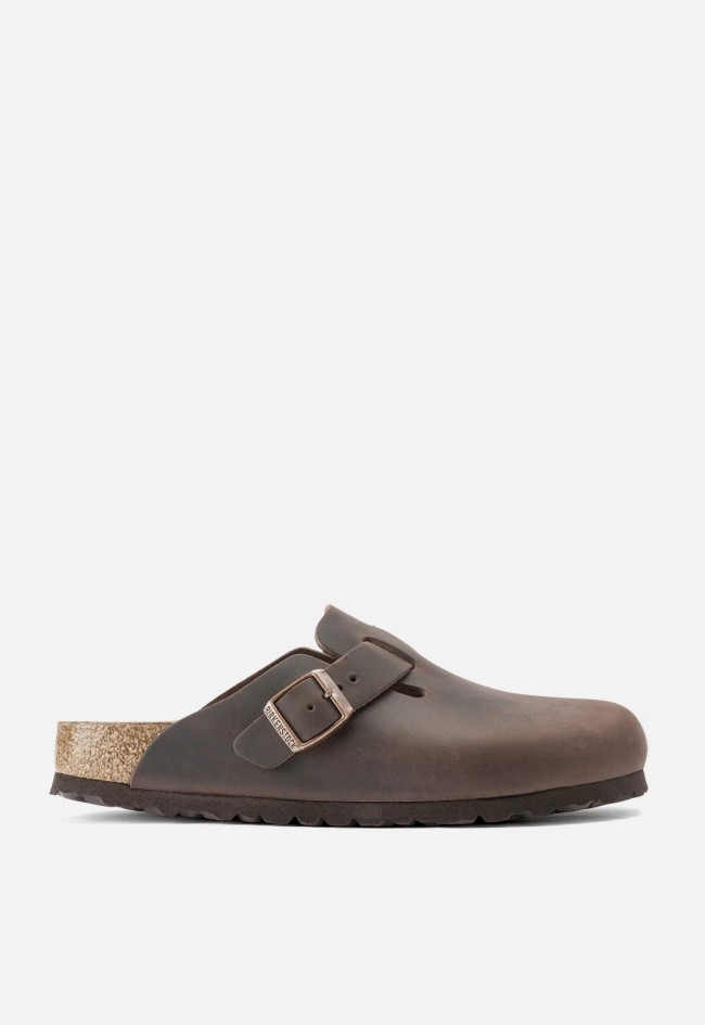 Zueco Birkenstock Boston Hombre en Piel Engrasada – Icono Casual con Confort Anatómico
