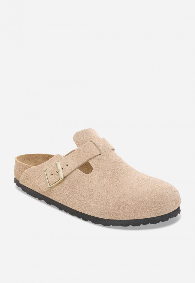 Zueco Birkenstock Boston Mujer en Ante – Icono Casual con Confort Anatómico