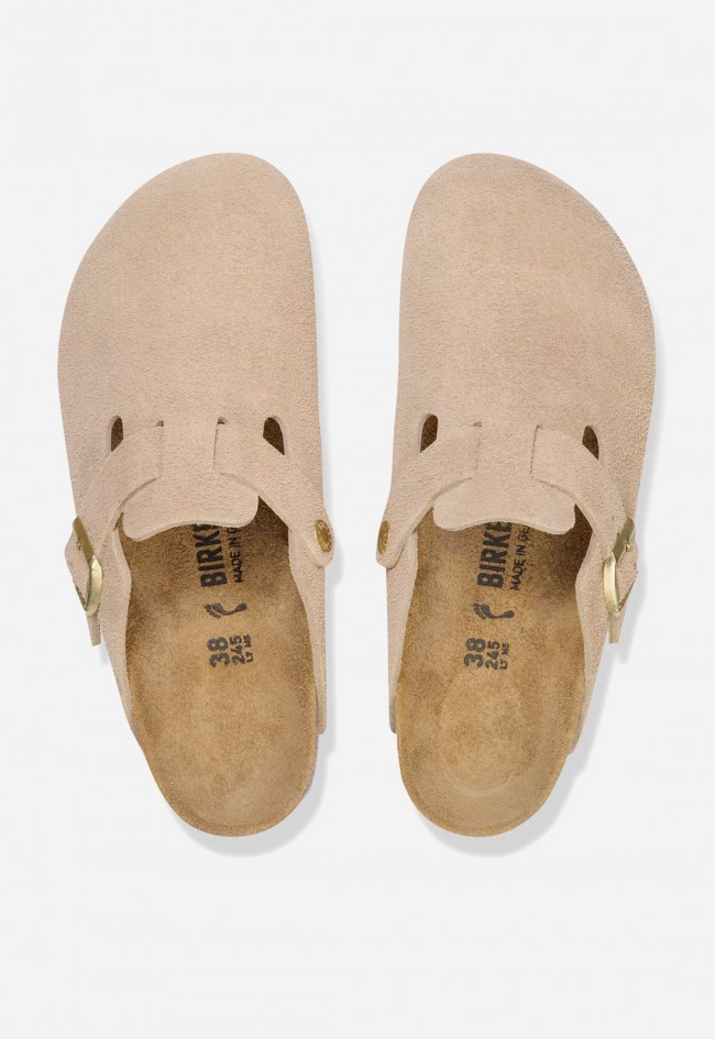 Zueco Birkenstock Boston Mujer en Ante – Icono Casual con Confort Anatómico