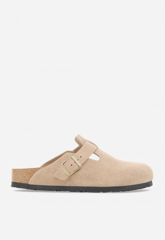 Zueco Birkenstock Boston Mujer en Ante – Icono Casual con Confort Anatómico