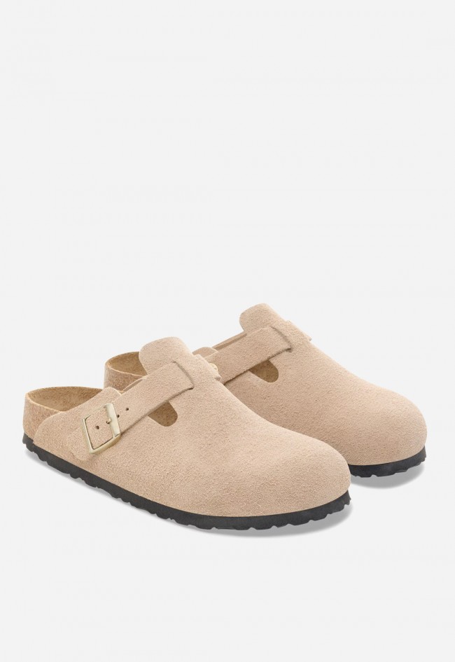 Zueco Birkenstock Boston Mujer en Ante – Icono Casual con Confort Anatómico