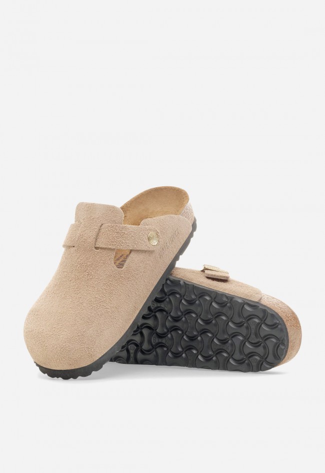 Zueco Birkenstock Boston Mujer en Ante – Icono Casual con Confort Anatómico