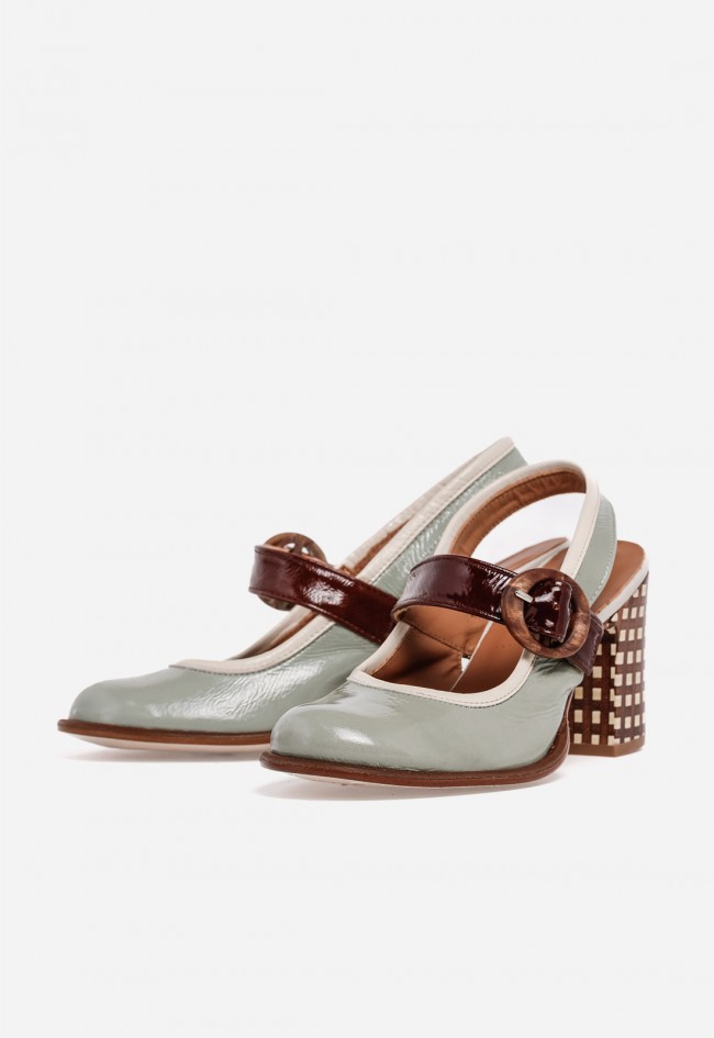 Zapato de Tacón Mujer Nemonic 2306 – Diseño Retro Elegante en Piel