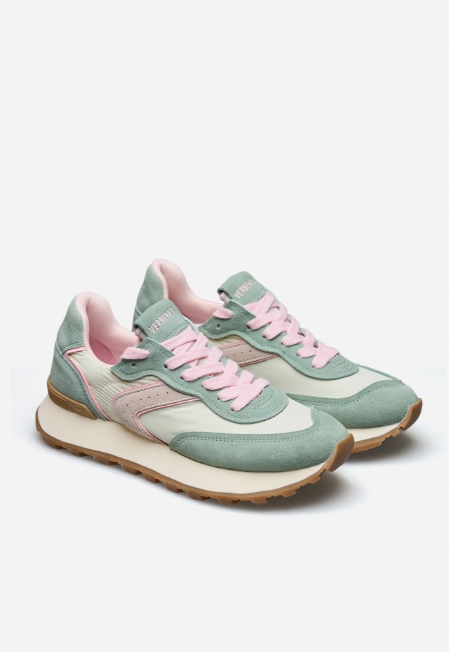 Zapatilla Retro Mujer Verbenas Clodette Tessali Verde – Sneaker Vintage Casual y Cómoda