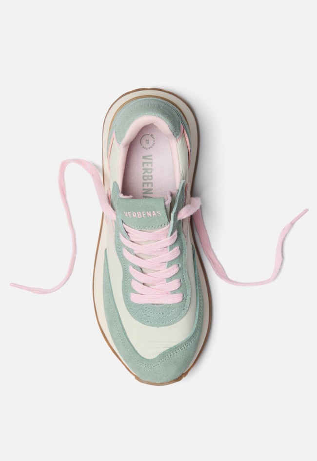Zapatilla Retro Mujer Verbenas Clodette Tessali Verde – Sneaker Vintage Casual y Cómoda
