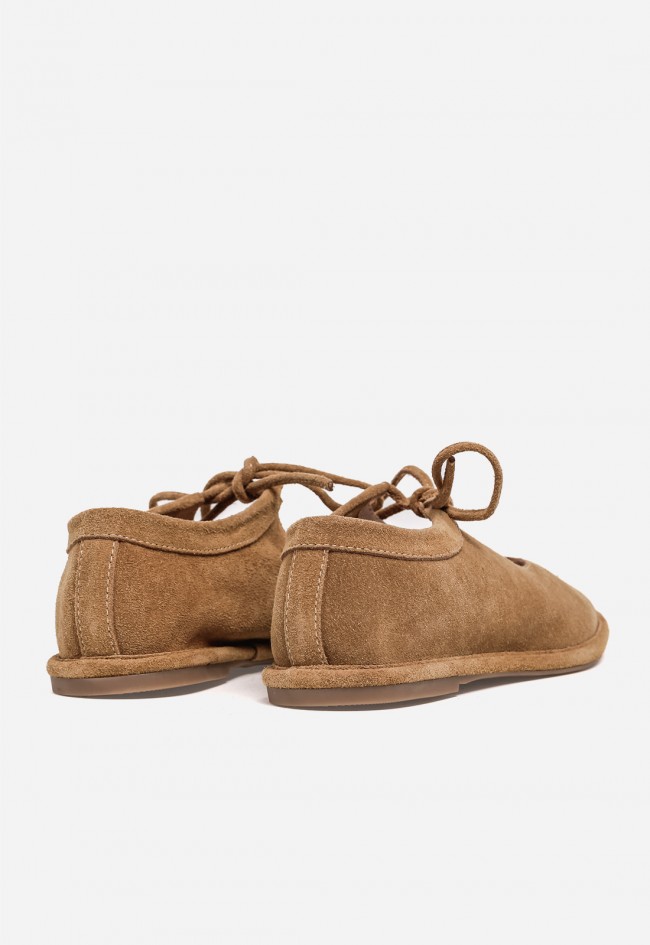 Bailarina de Piel Mujer TOP3 SF1568 Camel – Diseño Minimalista Flexible y Cómodo