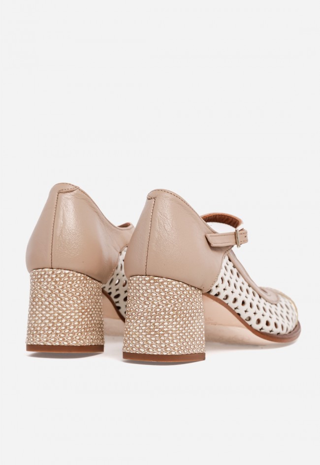 Zapato retro calado mujer Nemonic 2506 – piel elegante y cómodo