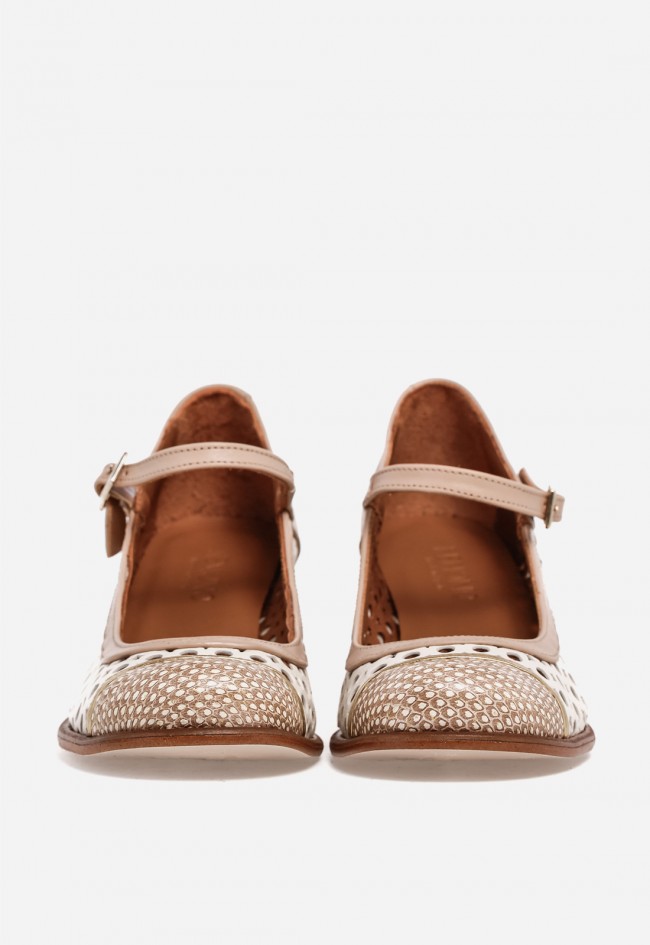 Zapato retro calado mujer Nemonic 2506 – piel elegante y cómodo