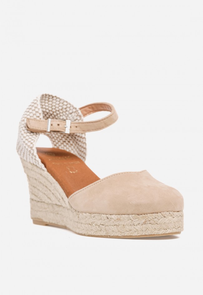 Alpargata de cuña mujer Shiny 6003 taupe – estilo natural y cómoda
