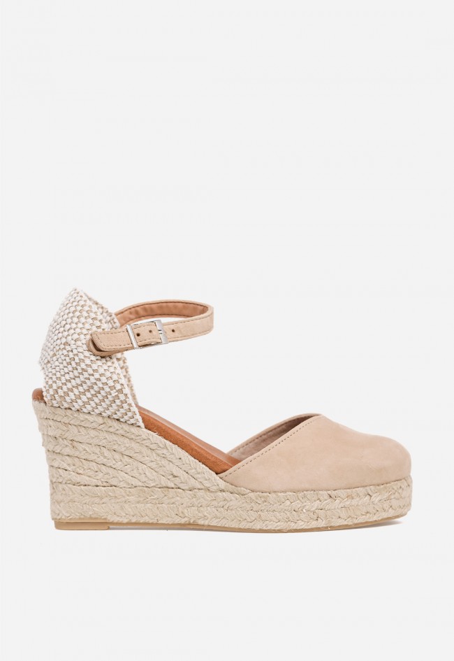Alpargata de cuña mujer Shiny 6003 taupe – estilo natural y cómoda