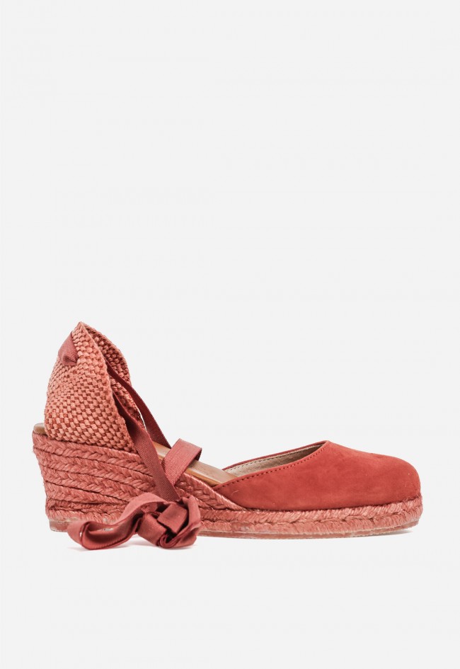Alpargata de cuña mujer Shiny 5007 teja – estilo mediterráneo cómoda