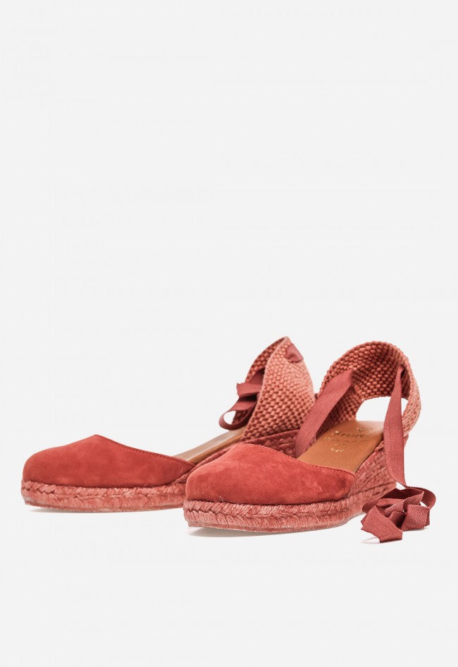 Alpargata de cuña mujer Shiny 5007 teja – estilo mediterráneo cómoda