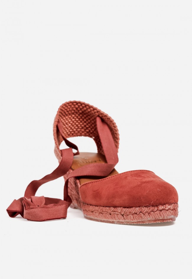 Alpargata de cuña mujer Shiny 5007 teja – estilo mediterráneo cómoda