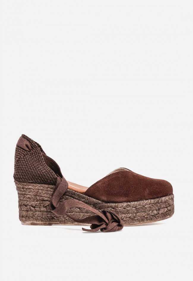 Alpargata de cuña mujer Shiny 5027 marrón – cómoda y estilo natural