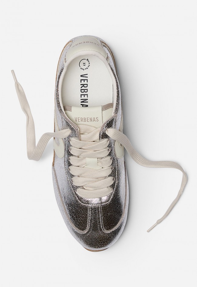 Sneaker mujer Verbenas Jamaica de piel – zapatilla retro cómoda fabricada en España
