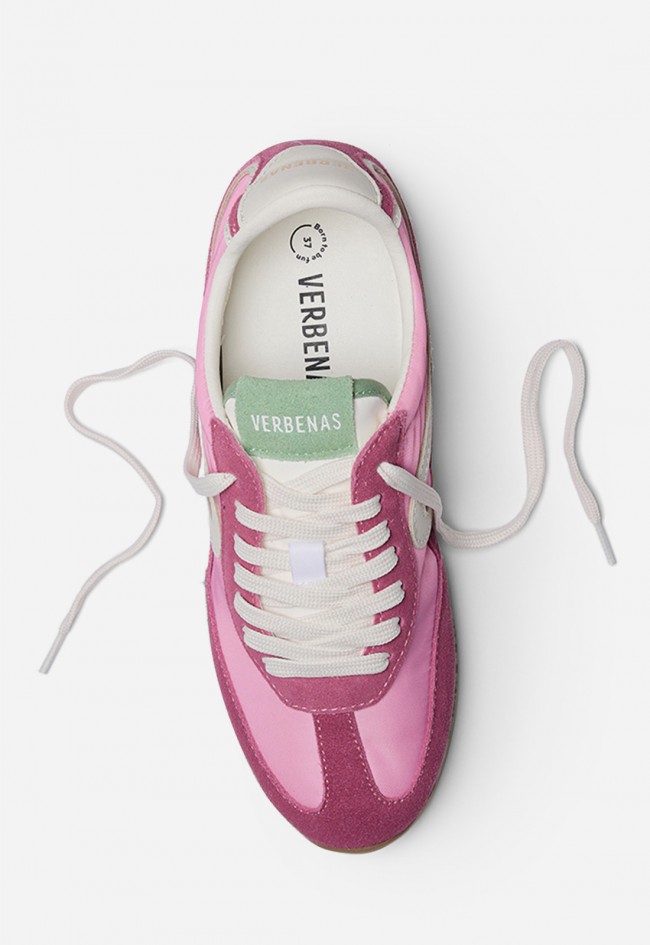 Sneaker mujer Verbenas Jamaica Pixel rosa – zapatillas retro cómodas y ligeras made in Spain