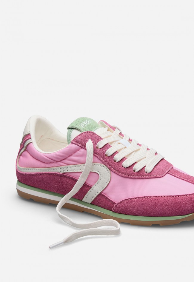 Sneaker mujer Verbenas Jamaica Pixel rosa – zapatillas retro cómodas y ligeras made in Spain