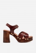Sandalia mujer piel KAOLA 3650 – sandalia de tacón ancho cómoda con plataforma