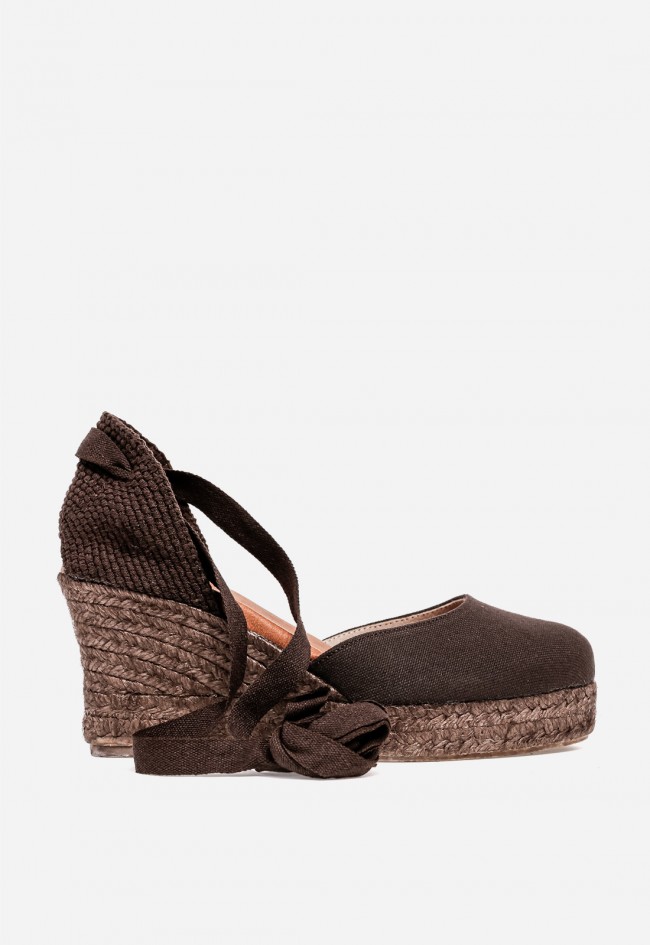 Alpargata de cuña mujer Shiny 6004 – alpargata de esparto con cintas y plataforma