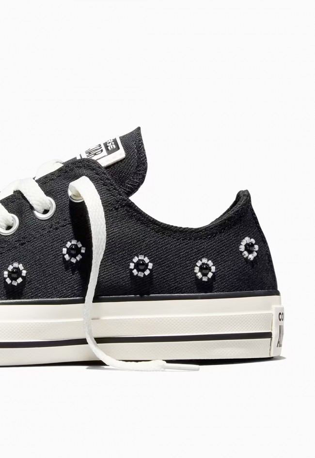 Zapatillas Converse mujer Chuck Taylor All Star Beads – sneakers de lona con flores bordadas