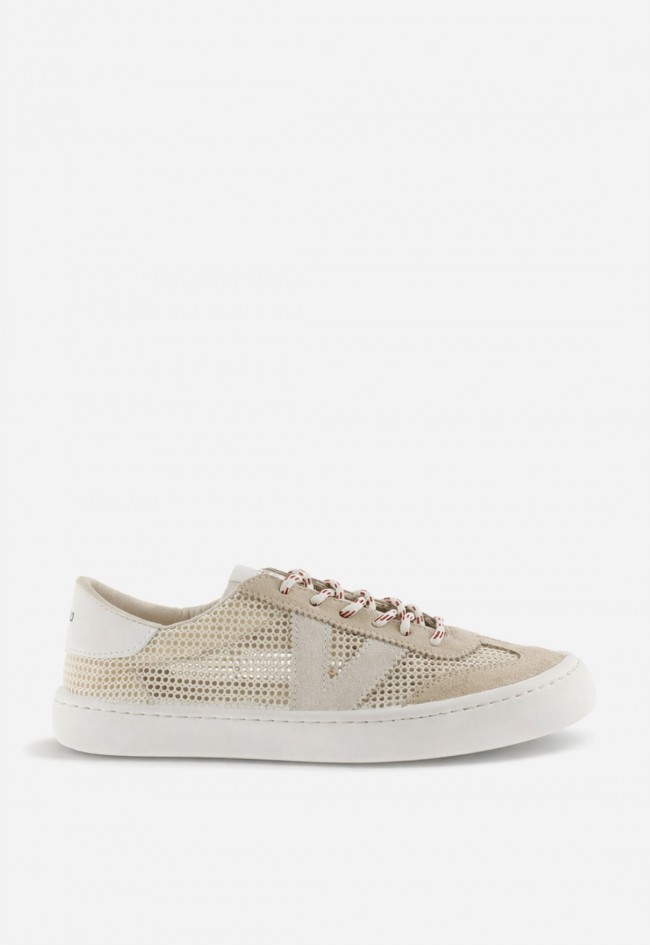 Zapatillas barefoot Victoria OLMO mujer beige – sneakers minimalistas made in Spain