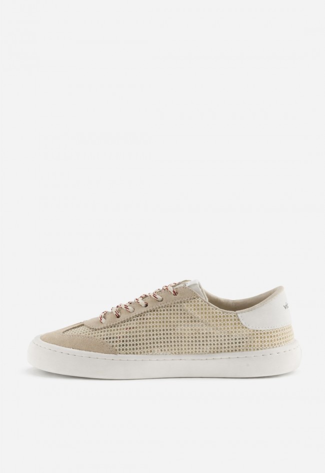 Zapatillas barefoot Victoria OLMO mujer beige – sneakers minimalistas made in Spain