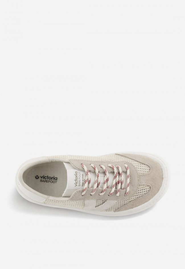 Zapatillas barefoot Victoria OLMO mujer beige – sneakers minimalistas made in Spain