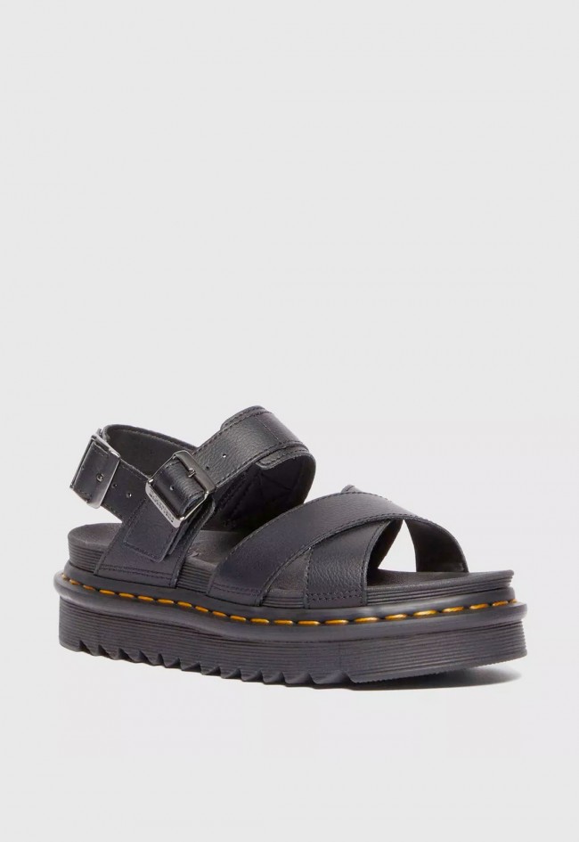 Sandalias Dr. Martens Voss II mujer negras – sandalia romana de piel con plataforma ligera
