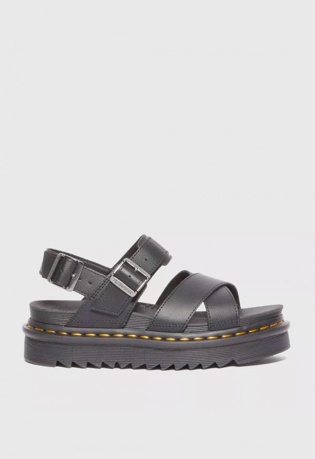 Sandalias Dr. Martens Voss II mujer negras – sandalia romana de piel con plataforma ligera