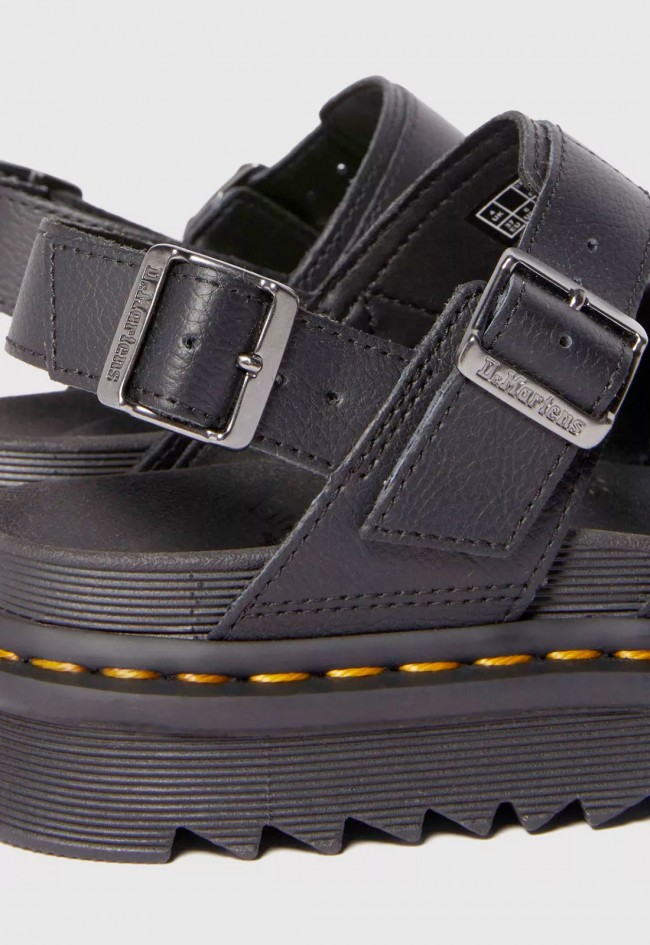 Sandalias Dr. Martens Voss II mujer negras – sandalia romana de piel con plataforma ligera
