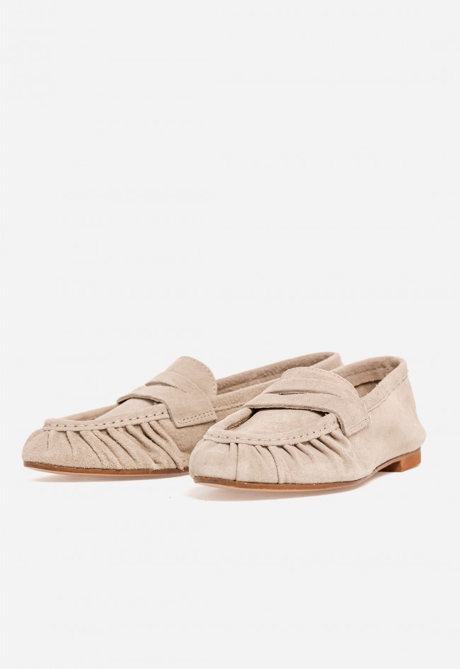 Mocasín mujer Glo Anzia 2541 en piel beige – zapato cómodo y elegante
